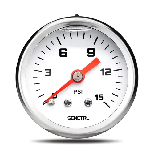Vista 12 de SENCTRL Kit de manómetro de presión de combustible de 15 PSI para línea de combustible de 3/8, esfera negra, motores de carburador, motores