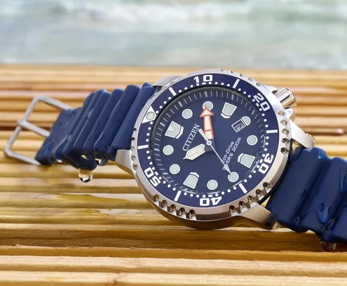 Vista 5 de Citizen Promaster Diver - Reloj con correa de goma para hombre, Correa