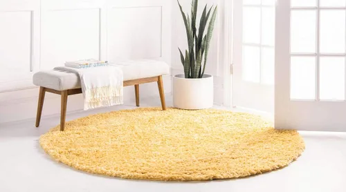 Vista 173 de Unique Loom Colección Davos Shag - Alfombra Lino
