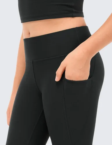 Vista 5 de CRZ YOGA Leggings deportivos térmicos con forro polar para niñas, resistentes al agua, cintura alta, cálidos, para invierno, pantalones de descanso