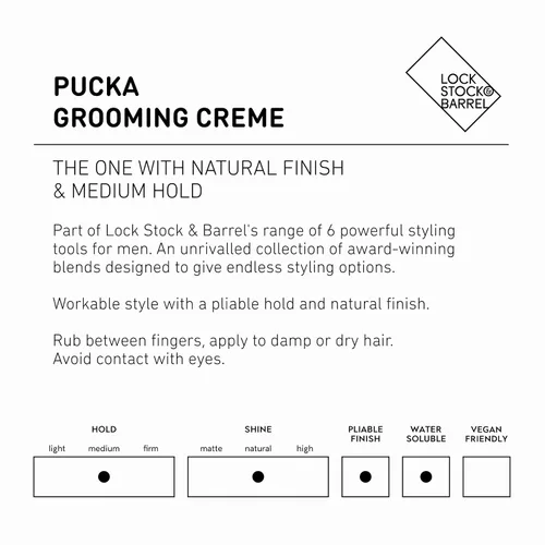 Vista 5 de Lock Stock & Barrel Pucka Grooming Creme Para Hombre 3.53 oz