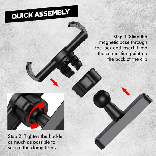 Vista 5 de Soporte magnético para teléfono para gimnasio, potente base magnética N52, soporte magnético ajustable multiángulo para teléfono, accesorios