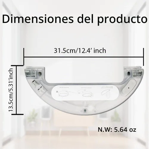 Vista 4 de Ytaland - Caja de depósito de agua de repuesto para Dreame D10 Plus robot aspirador piezas