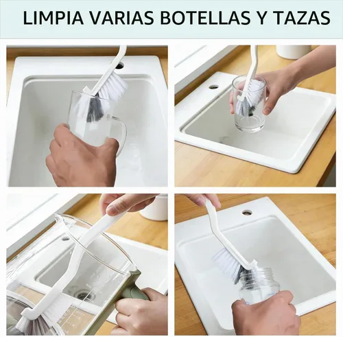Vista 4 de Juego de cepillos de limpieza para grietas, herramientas de limpieza dura para lechada de baño, rieles de ventanas y puertas de ducha, limpieza