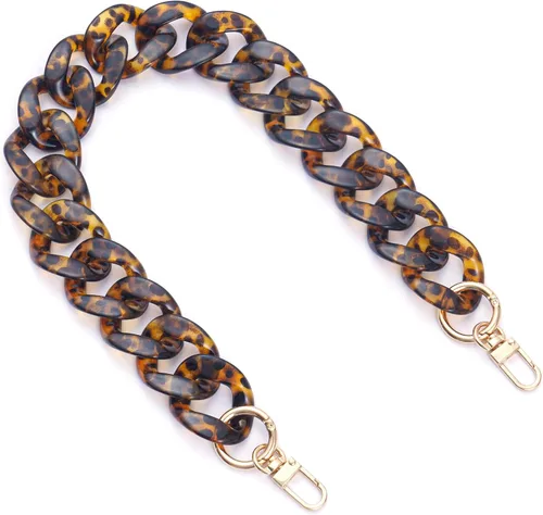 Vista 19 de Correa de bolso con estampado de leopardo de resina AUMEY, asa decorativa de reemplazo para bolso