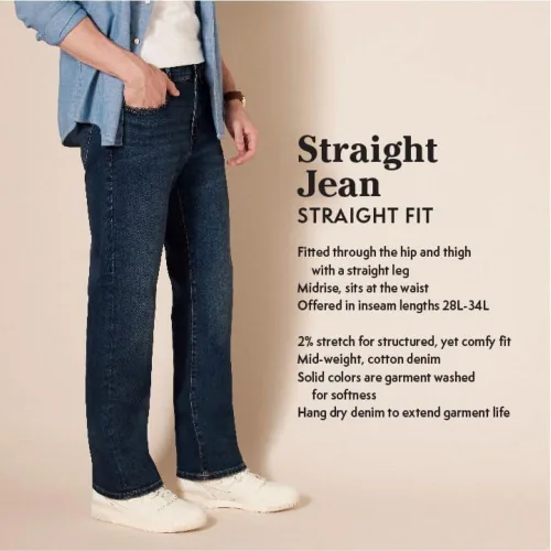 Vista 2 de Amazon Essentials - Pantalones vaqueros elásticos de corte recto para hombre