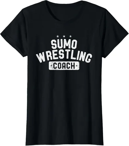 Vista 51 de Camiseta vintage de lucha libre Sumo Entrenador de lucha libre, Negro, S