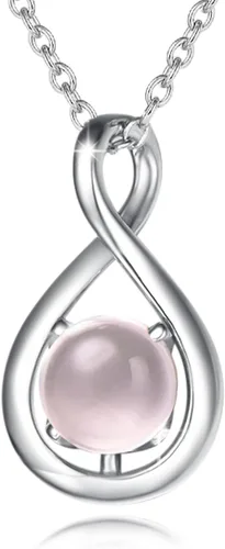 Vista 25 de FANCIME Dainty Infinity Birthstone Necklaces Sterling Silver Pendant abr-04