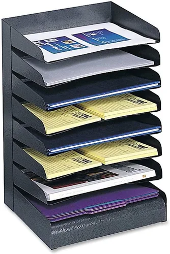 Vista 3 de Safco charola de acero para escritorio, Negro