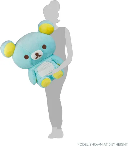 Vista 5 de Rilakkuma San-X Original Long Pile Sherbet Series Jumbo Plush - Azul