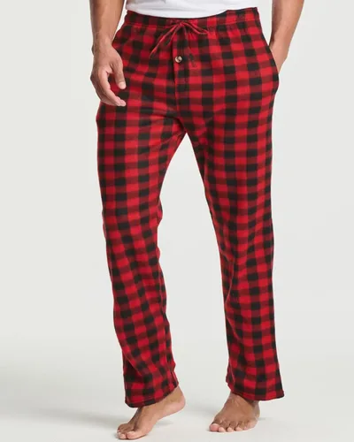 Vista 2 de Real Essentials - Paquete de 3 Pantalones de pijama de forro polar para hombre, para descansar (disponibles en tallas grandes y altas)