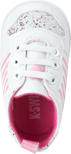 Vista 5 de K-Swiss Tenis para bebé niña Zapatos ligeros de suela suave Tenis de primera caminante para bebés niñas (0-12 meses)