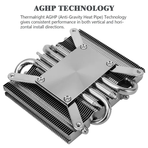 Vista 2 de Thermalright AXP90-X36 Enfriador de aire de CPU de perfil bajo, refrigeración por radiador de 1.417 in de altura, ventilador PWM delgado TL-9015