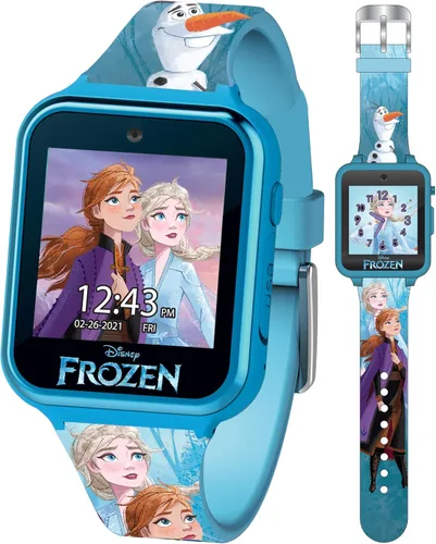 Vista 8 de Accutime Reloj inteligente Disney Frozen para niños con cámara para niños y bebés - Reloj inteligente interactivo para niños y niñas