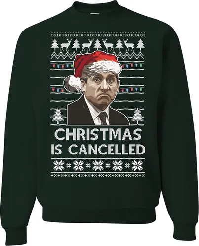 Vista 9 de wild custom apparel Suéter feo de Navidad a la moda más reciente de la colección 3 sudadera de cuello redondo Negro