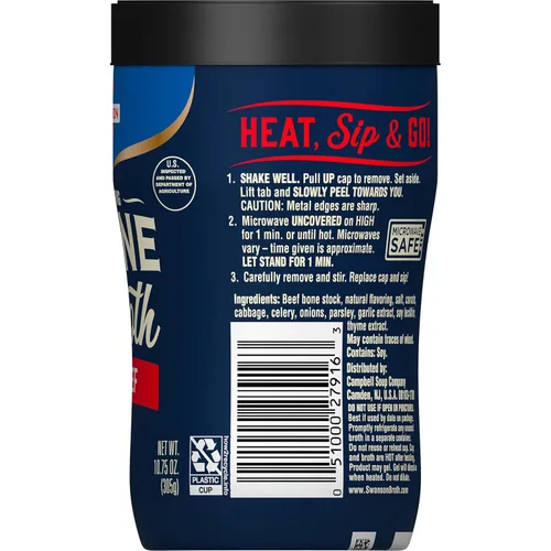 Vista 9 de Caldo de hueso de res para beber Swanson S, taza microondas de 10.75 oz