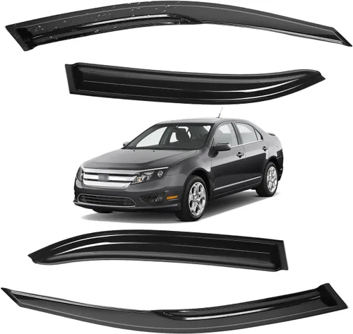 Vista 47 de Viseras para ventanas para Mazda 3 Sedán 4 puertas 2004 2005 2006 2007 2008 2009 estilo JDM Mugen, deflector de viento, protector solar y de lluvia