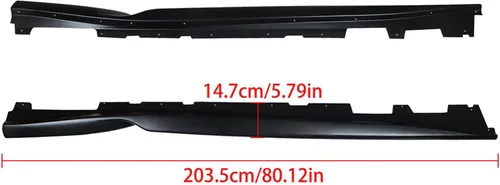 Vista 7 de Faldas laterales izquierdas y derechas, extensión de panel basculante, color negro mate, repuesto para modelos Camaro LT/LS/RS/SS 2016-presentes