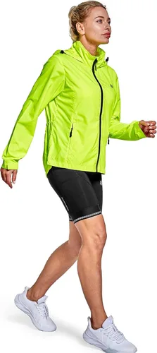Vista 6 de FitsT4 - Chaquetas de ciclismo para mujer, ligeras, resistentes al viento, reflectantes, con capucha