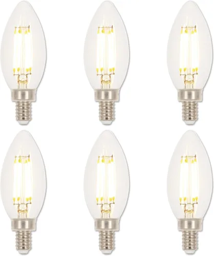 Vista 7 de Westinghouse 5265100 - Bombilla LED de filamento transparente regulable B11 de 4,5 W (equivalente a 60 vatios), base de candelabro