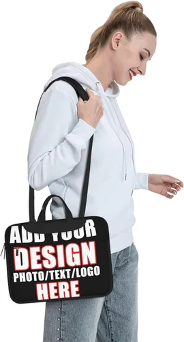 Vista 3 de Bolso bandolera personalizado para laptop para hombres y mujeres