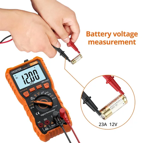 Vista 8 de Proster Multímetro Digital 6000 Count - TRMS Voltímetro Multímetro Digital de Rango Automático Probador, Detector NCV Medidor de Corriente y Voltaje
