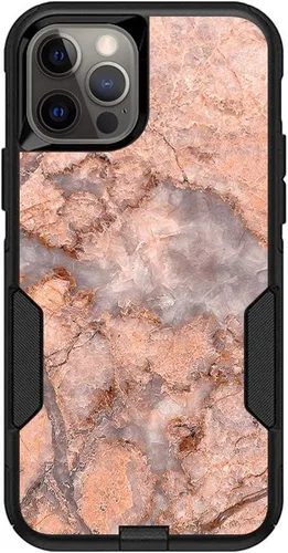 Vista 12 de MightySkins Skin compatible con OtterBox Commuter iPhone 12 y 12 Pro - Mármol ámbar Funda protectora de vinilo duradera y única Fácil de aplicar