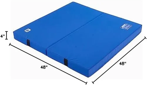 Vista 12 de We Sell Mats Bifolding Gymnastics Crash Landing Mat Pad, Safety for Tumbling, Back Handspring Training and Cheerleading Negro