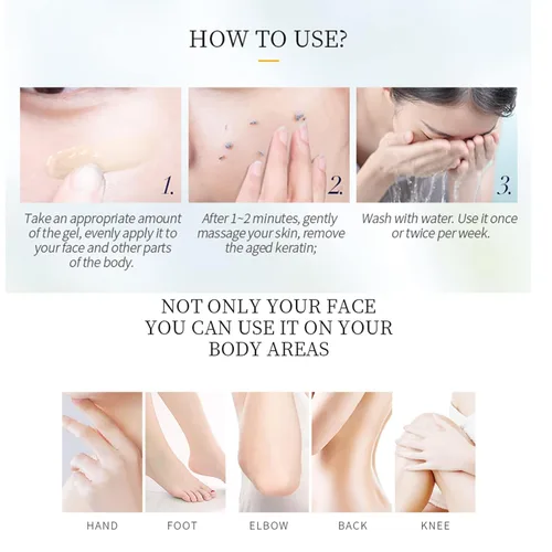 Vista 8 de Gel exfoliante de manzanilla de limpieza profunda de poros encogimiento de poros exfoliación suave apretar, hidratar, hidratar, reparar, suavizar
