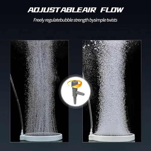 Vista 5 de UPETTOOLS Piedra de aire nano para pecera, burbujeador de acuario de 2 pulgadas, difusor de oxígeno disuelto ultra alto, aireador de oxígeno
