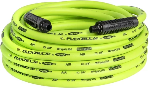 Vista 5 de CRAFTSMAN Compresor de aire, 20 galones, 1.8 HP, herramientas de aire sin aceite, manguera de aire roja y Flexzilla, 3/8 pulgadas x 50 pies