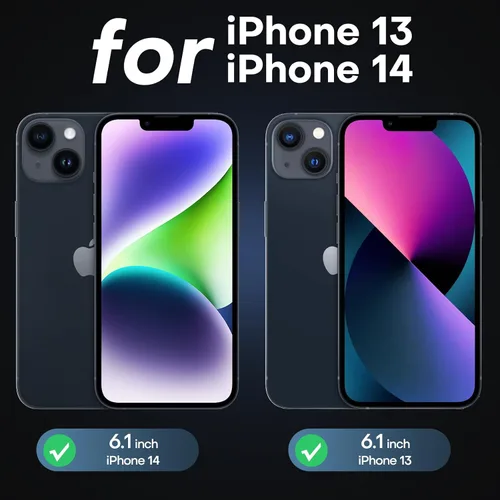 Vista 7 de L K LϟK for iPhone 13 Case, [3 in 1] 1X Translucent Matte Case with 2X Screen Protector, [Military-Grade Drop Tested] Shockproof Anti-Fingerprint