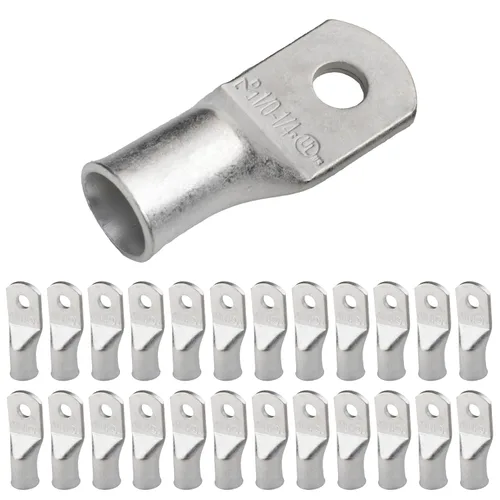 Vista 161 de SELTERM 5 piezas terminales de cable de cobre estañado 1/0 AWG perno de 1/2", extremos de cable de batería, terminales de anillo, conectores
