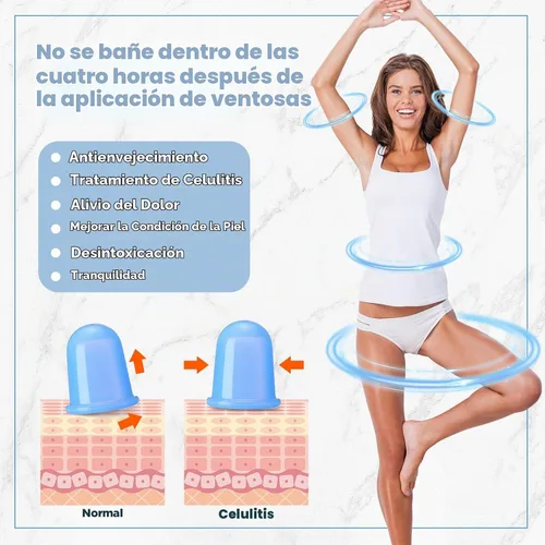 Vista 5 de TrelaCo Juego de 12 piezas de terapia de ventosas de 2 tamaños, kit de ventosas de silicona anticelulitis para terapia de masaje, juego de terapia
