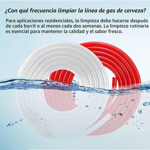 Vista 9 de Kit de líneas de gas de CO2 de cerveza Kegerator de 5 pies, ID 3/16 "Keg