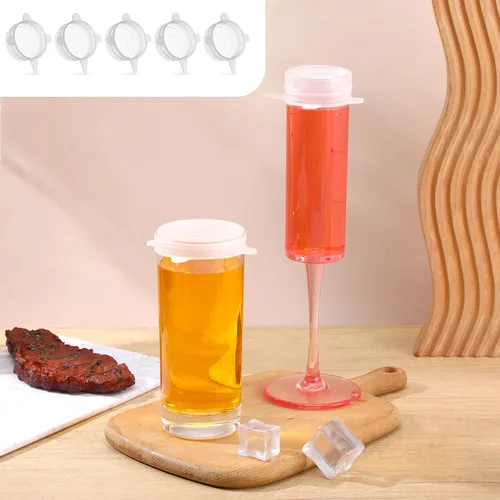 Vista 3 de 5 tapas elásticas de silicona extra pequeñas, de 2 pulgadas, resistentes y reutilizables, de silicona, tapas elásticas para frascos, cubiertas