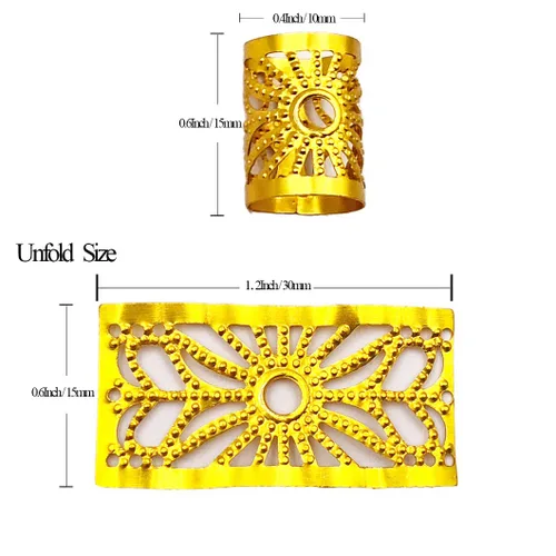 Vista 10 de Messen 170 cuentas de rastas multicolor de aluminio para decoración del cabello, joyería para trenzar el cabello (no se rompe fácilmente)