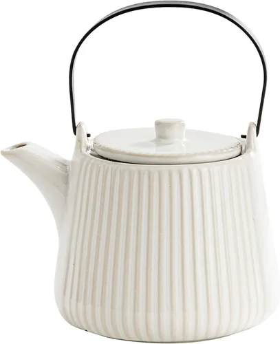Vista 14 de Yundu Teteras de Cerámica Azul Profundo, 1000ml/33.8oz Tetera, Suficiente para 4 Tazas, Tetera con Infusores para Té Suelto, Tetera a Rayas