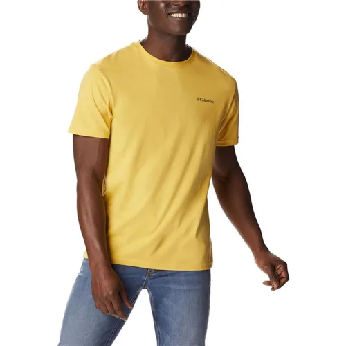 Vista 4 de Camiseta de Manga Corta Hombre Columbia 1834041742 Amarillo
