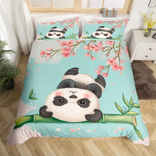 Vista 14 de Castle Fairy Funda de edredón de cuadrícula negra y blanca para niños, niñas, funda de edredón de abstracción visual, tamaño matrimonial, juego