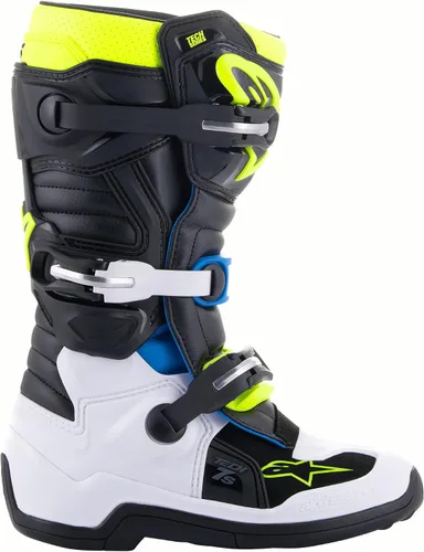 Vista 13 de Alpinestars Botas Tech 7S Unisex Juveniles Negro/Plata/Blanco/Oro