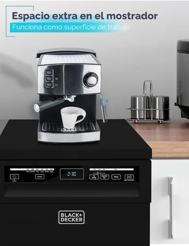 Vista 6 de LAVAVAJILLAS PORTÁTIL SOBRE RUEDAS 18" CON CAPACIDAD DE ESPACIO DE 8 PLACES DE ACERO INOXIDABLE CON CONECTO DE GRIFO BLACK+DECKER Capacidad