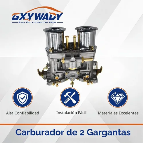 Vista 2 de GXYWADY Repuesto de carburador de 2 barriles para VW Beetle Bug Fiat Weber Engine 40 IDF Carb