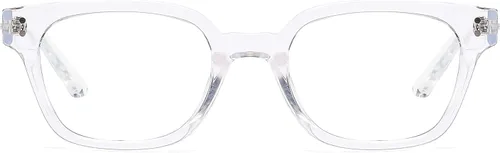 Vista 5 de LJCZKA Gafas cuadradas con bloqueo de luz azul para mujeres y hombres, lentes rectangulares retro de los años 90 para leer, enviar mensajes