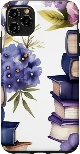 Vista 13 de Book Lover Purple Flower Case for iPhone 16