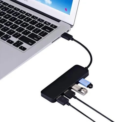 Vista 5 de Hub USB 3.0, 4 puertos USB Hub USB Splitter USB Expansor USB para laptop, Xbox, unidad flash, disco duro, consola, impresora, cámara, teclado, mouse