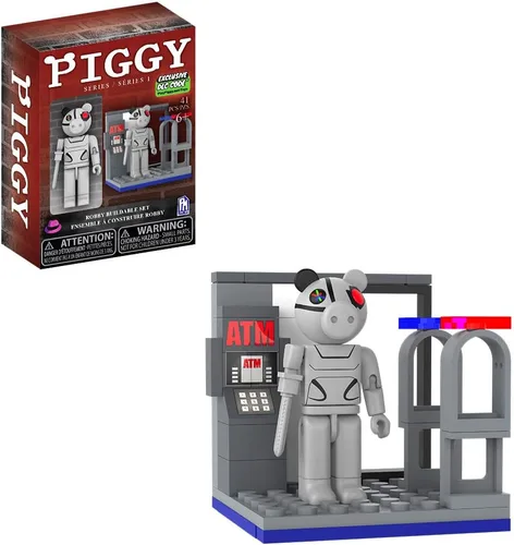 Vista 7 de PIGGY - Juego de figuras Badgy Buildable - Juego de ladrillos de construcción Badgy Serie 1 - Incluye DLC