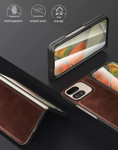 Vista 9 de Foluu Funda para Google Pixel 9 Pro Fold, con Protector de Pantalla Frontal Integrado, Cuero PU + Carcasa Rígida de PC Ultra Delgada Duradera Funda