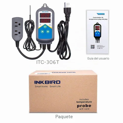 Vista 7 de Interruptor de tiempo y termostato Inkbird Digital AC 100 - 240 voltios, 1200 vatios calefacción para cría, plantas, etc.