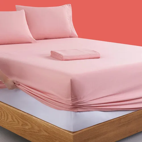 Vista 149 de Manyshofu Juego de sábanas de tamaño individual con bolsillos extra profundos, sábanas y fundas de almohada de 1800 hilos de lujo para hotel, juego